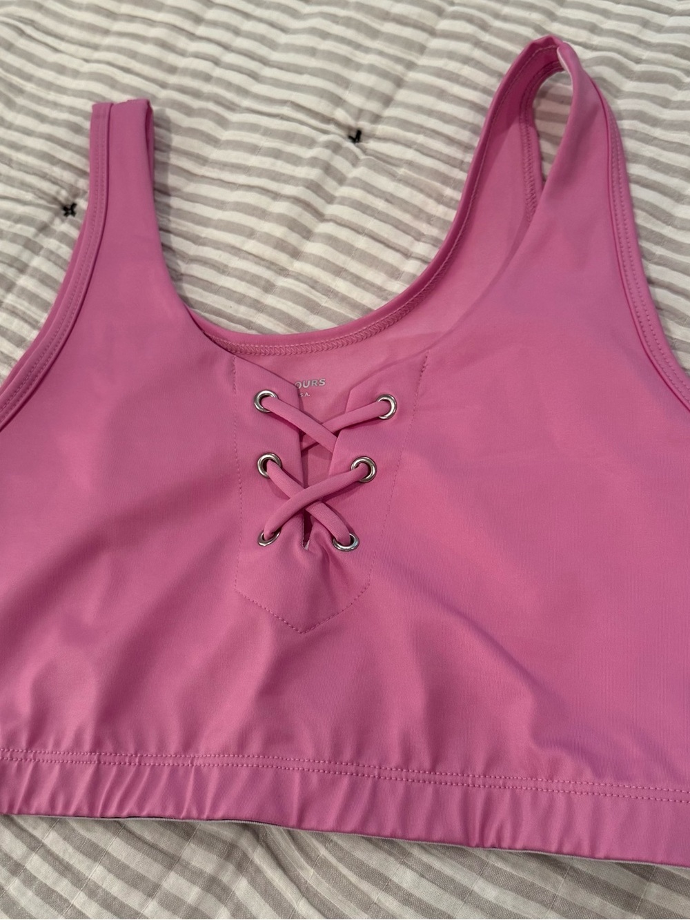 Year of Ours Pink Lace-Up Sports Bralette and Lace up legging set NWOT - Picture 6 of 7